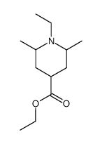 1-ethyl-2,6-dimethyl-piperidine-4-carboxylic acid ethyl ester Structure