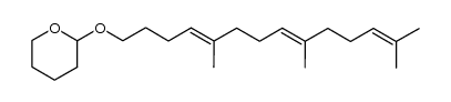 5,9,13-Trimethyl-1-tetrahydropyranyloxy-4(E),8(E),12-tetradecatriene结构式