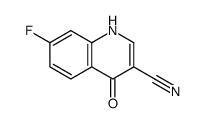 7-氟-1,4-二氢-4-氧代-3-喹啉甲腈结构式
