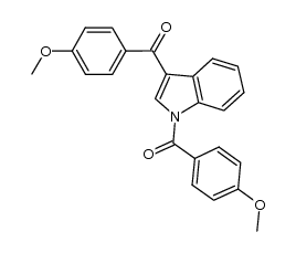 (1H-indole-1,3-diyl)bis((4-methoxyphenyl)methanone)结构式