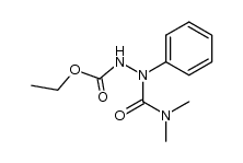 ethyl 2-(dimethylcarbamoyl)-2-phenylhydrazinecarboxylate结构式