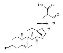 3β-hydroxy-24-nor-chol-5-ene-23,23-dicarboxylic acid结构式
