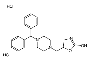 5-[(4-benzhydrylpiperazin-1-yl)methyl]-1,3-oxazolidin-2-one,dihydrochloride Structure