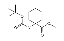 1-((叔丁氧基羰基)氨基)环己烷甲酸甲酯结构式