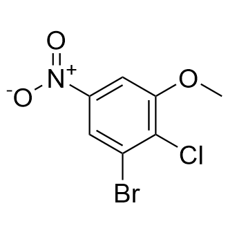 1-溴-2-氯-3-甲氧基-5-硝基苯结构式
