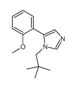 1-(2,2-dimethylpropyl)-5-(2-methoxyphenyl)imidazole结构式