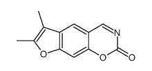 6,7-dimethylfuro[3,2-g][1,3]benzoxazin-2-one结构式