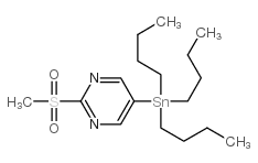 2-(Methylsulfonyl)-5-(tributylstannyl)pyrimidine Structure