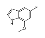 5-氟-7-甲氧基-1H-吲哚结构式
