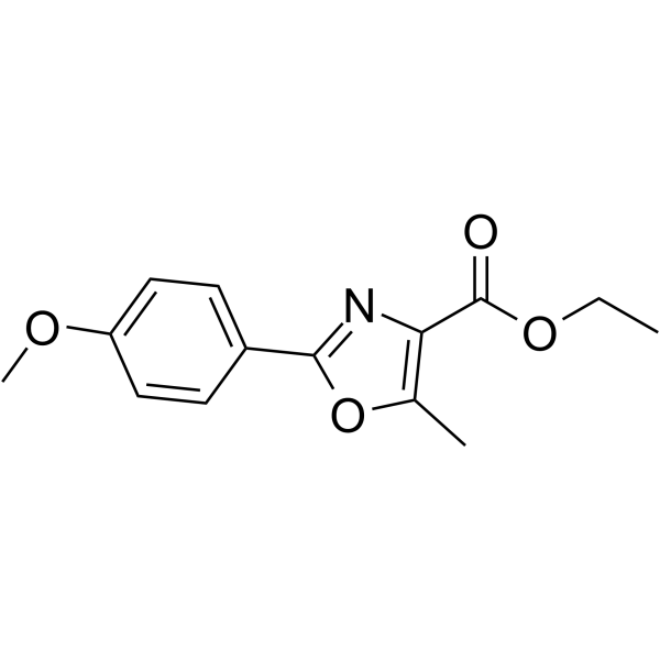 ethyl 2-(4-methoxyphenyl)-5-methyloxazole-4-carboxylate Structure