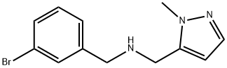 (3-溴苯基)甲基][(1-甲基-1H-吡唑-5-基)甲基]胺结构式