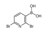 2,6-Dibromopyridine-3-boronic acid structure