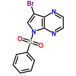 7-Bromo-5-(phenylsulfonyl)-5H-pyrrolo[2,3-b]pyrazine Structure
