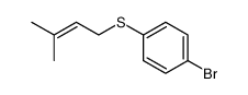 1-Bromo-4-(3-methylbut-2-enylsulphanyl)benzene结构式