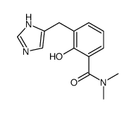 2-hydroxy-3-(1H-imidazol-5-ylmethyl)-N,N-dimethylbenzamide结构式