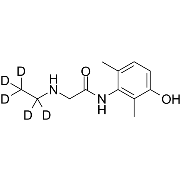 3-Hydroxy-N-desethyl Lidocaine-d5 Structure