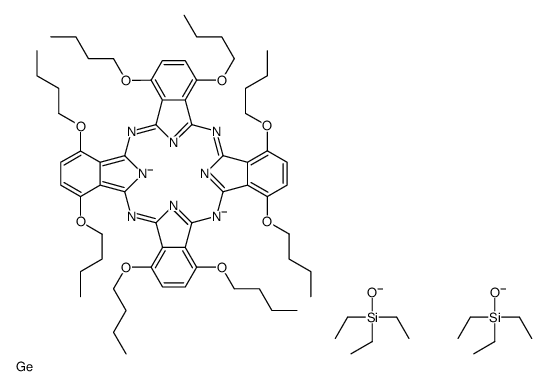 Germanium, (1,4,8,11,15,18,22,25-octabutoxy-29H,31H-phthalocyaninato(2-)-N29,N30,N31,N32)bis(triethylsilanolato)-, (OC-6-12)-结构式