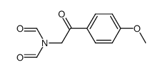 N-formyl-N-(2-(4-methoxyphenyl)-2-oxoethyl)formamide结构式