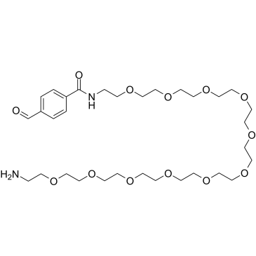 Ald-Ph-amido-PEG11-C2-NH2结构式