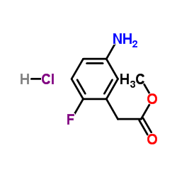 5-Amino-2-fluoro-benzeneacetic acid Methyl ester HCl Structure