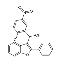 (2-chloro-5-nitrophenyl)(2-phenylbenzofuran-3-yl)methanol Structure