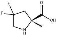 (2S)-4,4-Difluoro-2-methylpyrrolidine-2-carboxylic acid Structure