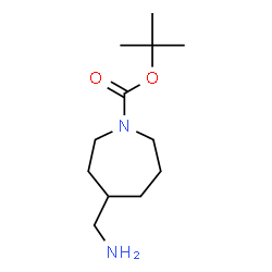 4-(氨基甲基)氮杂环庚烷-1-羧酸叔丁酯结构式