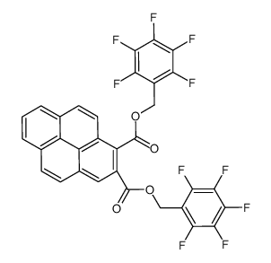 bis[(2,3,4,5,6-pentafluorophenyl)methyl] pyrene-1,2-dicarboxylate结构式