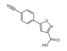 5-(4-氰基苯基)异噁唑-3-甲酸结构式