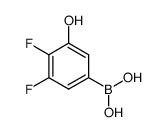 (3, 4-Difluoro-5-hydroxyphenyl)boronic acid Structure