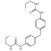 1-(2-chloroethyl)-3-[4-[[4-(2-chloroethylcarbamoylamino)phenyl]methyl]phenyl]urea Structure