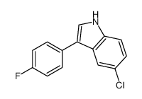 5-chloro-3-(4-fluorophenyl)-1H-indole结构式