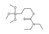 3-trimethoxysilylpropyl N,N-diethylcarbamodithioate Structure