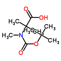 2-((叔丁氧基羰基)(甲基)氨基)-2-甲基丙酸结构式