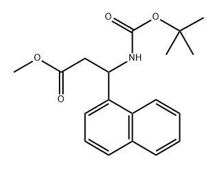 3-((叔丁氧基羰基)氨基)-3-(萘-1-基)丙酸甲酯结构式