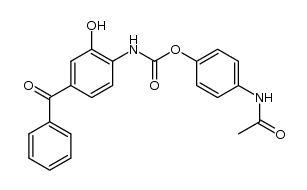 4-acetamidophenyl N-(4-benzoyl-2-hydroxyphenyl)carbamate结构式