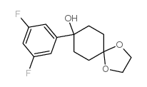 8-(3,5-difluorophenyl)-1,4-dioxaspiro(4,5)decan-8-ol Structure