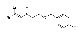 (3R)-1,1-dibromo-4-(4-methoxybenzyloxy)-3-methylpent-1-ene结构式