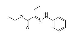 2-phenylhydrazono-butyric acid ethyl ester Structure