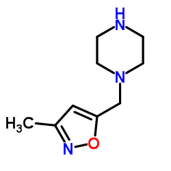 1-[(3-甲基-5-异噁唑)甲基]哌嗪结构式