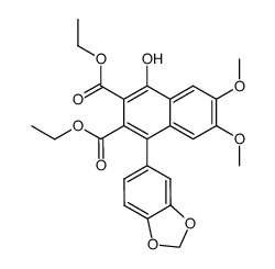 diethyl 1-(3,4-methylenedioxyphenyl)-4-hydroxy-6,7-dimethoxynaphthalene-2,3-dicarboxylate结构式
