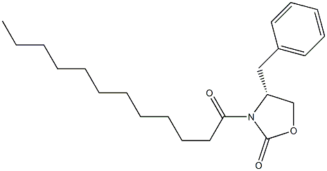 (4R)-4-benzyl-3-dodecanoyl-1,3-oxazolidin-2-one结构式