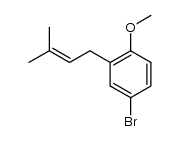 4-bromo-1-methoxy-2-(3-methylbut-2-en-1-yl)benzene结构式