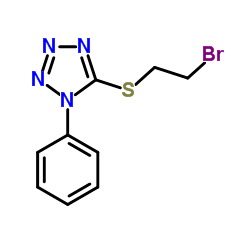 5-[(2-Bromoethyl)sulfanyl]-1-phenyl-1H-tetrazole结构式