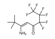 6-amino-1,1,1,2,2,3,3-heptafluoro-7,7-dimethyloct-5-en-4-one结构式