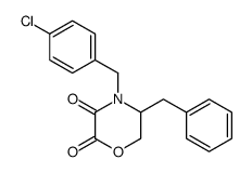 5-benzyl-4-[(4-chlorophenyl)methyl]morpholine-2,3-dione Structure