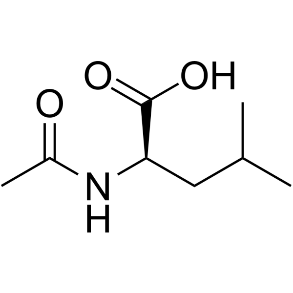 N-乙酰-D-亮氨酸结构式