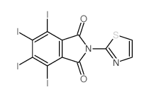 1H-Isoindole-1,3(2H)-dione,4,5,6,7-tetraiodo-2-(2-thiazolyl)- Structure