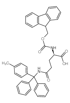 Nα-Fmoc-Ndelta-甲基三苯甲基-D-谷氨酰胺结构式