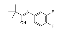 N-(3,4-二氟苯基)-2,2-二甲基丙酰胺结构式